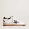 Ball Star voor dames in nappa met zwarte ster en zwarte hielband