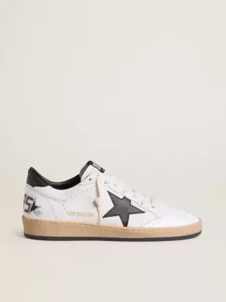 Ball Star voor dames in nappa met zwarte ster en zwarte hielband