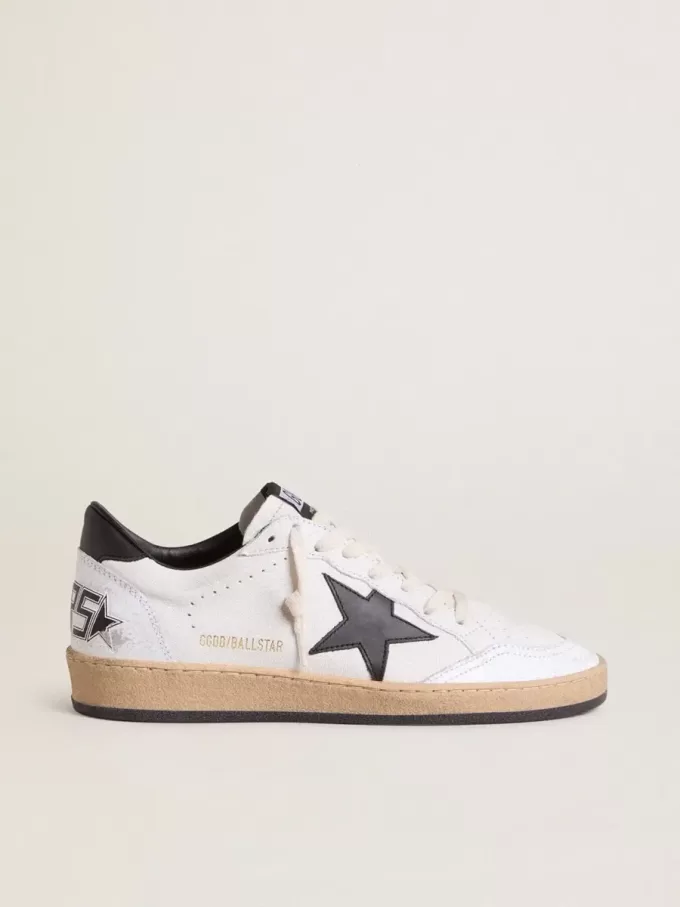 Ball Star voor dames in nappa met zwarte ster en zwarte hielband