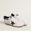 Ball Star voor dames in nappa met zwarte ster en zwarte hielband