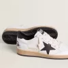 Ball Star voor dames in nappa met zwarte ster en zwarte hielband