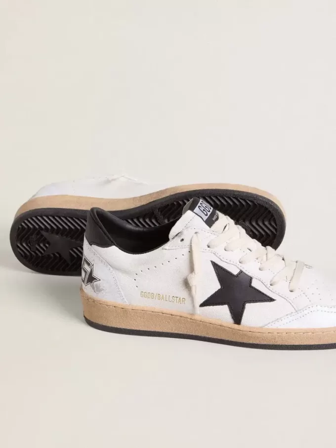 Ball Star voor dames in nappa met zwarte ster en zwarte hielband