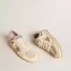 Ball Star voor dames in nappaleer met mauve TPU-ster en leren hielstuk