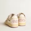 Ball Star voor dames in nappaleer met mauve TPU-ster en leren hielstuk