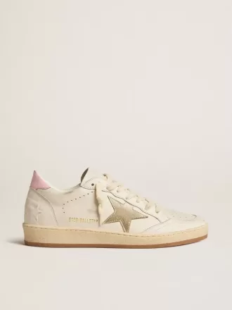 Ball Star voor dames met gouden leren ster en roze leren hielstuk