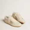 Ball Star voor dames met gouden leren ster en roze leren hielstuk