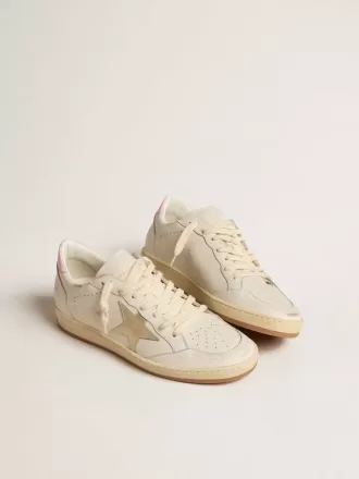 Ball Star voor dames met gouden leren ster en roze leren hielstuk
