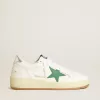Ball Star voor dames met groene leren ster en metallic leren hielstuk