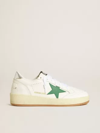 Ball Star voor dames met groene leren ster en metallic leren hielstuk