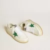 Ball Star voor dames met groene leren ster en metallic leren hielstuk