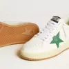 Ball Star voor dames met groene leren ster en metallic leren hielstuk