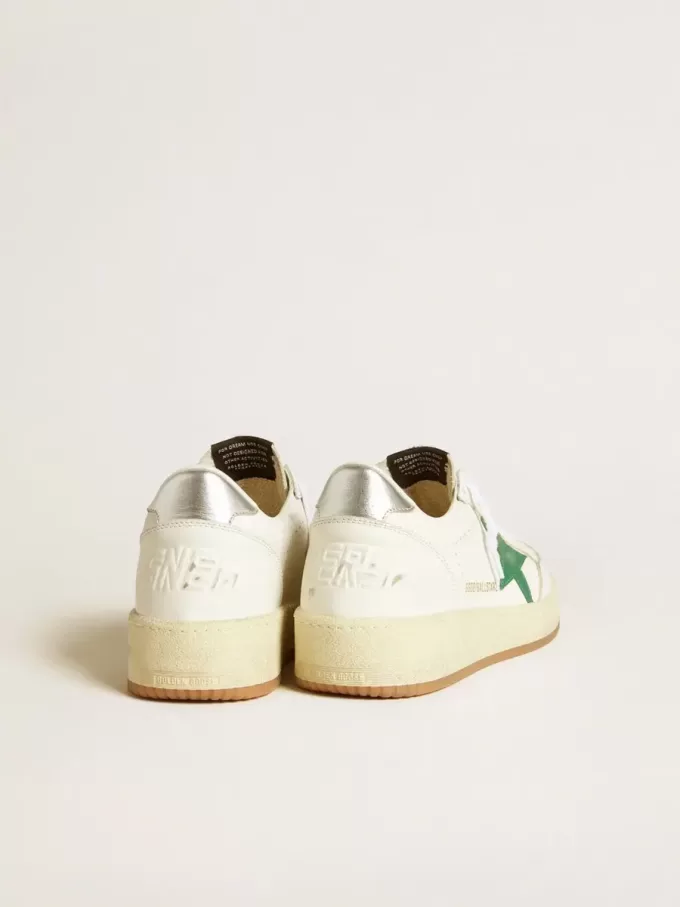 Ball Star voor dames met groene leren ster en metallic leren hielstuk