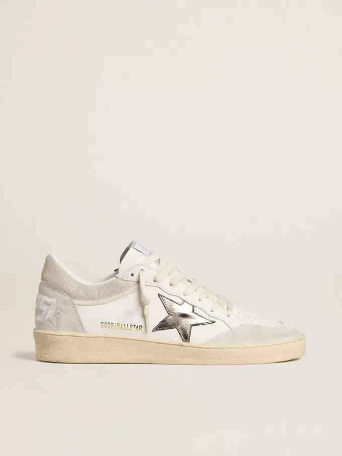 Ball Star voor dames met metallic leren ster en glanzende leren hielband