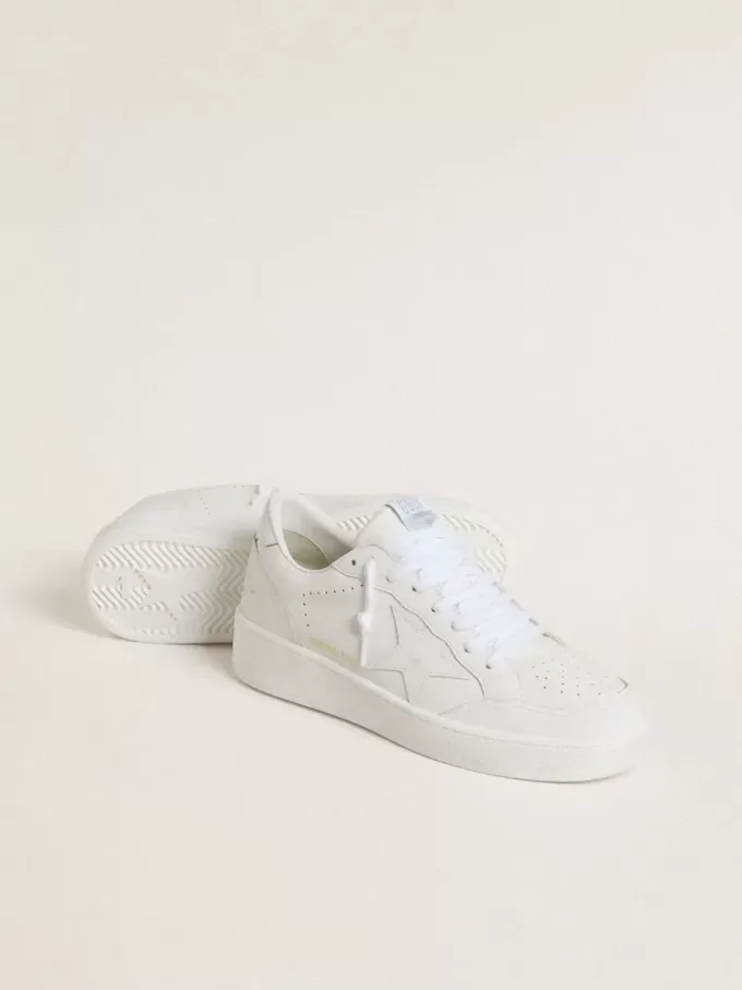 Ball Star voor dames met witte leren ster en hielstuk