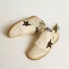 Ball Star voor dames met zwarte leren ster en groene leren hielband