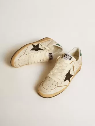Ball Star voor dames met zwarte leren ster en groene leren hielband