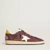 Ball Star voor heren in chocoladebruin nubuck met leren ster en hielstuk