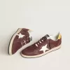 Ball Star voor heren in chocoladebruin nubuck met leren ster en hielstuk
