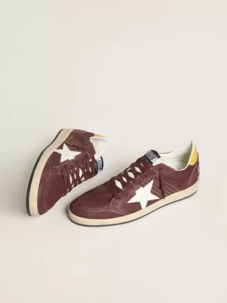 Ball Star voor heren in chocoladebruin nubuck met leren ster en hielstuk