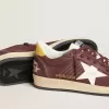 Ball Star voor heren in chocoladebruin nubuck met leren ster en hielstuk