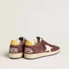 Ball Star voor heren in chocoladebruin nubuck met leren ster en hielstuk