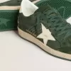Ball Star voor heren in groen suède met witte leren ster en hielstuk