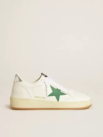 Ball Star voor heren met groene leren ster en metallic leren hielstuk