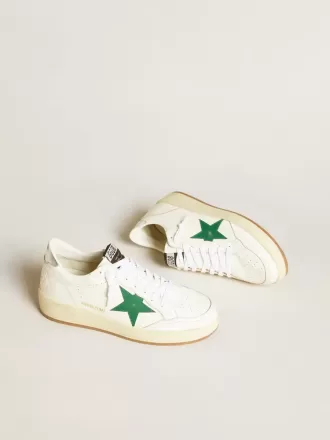Ball Star voor heren met groene leren ster en metallic leren hielstuk