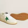 Ball Star voor heren met groene leren ster en metallic leren hielstuk