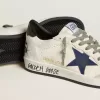 Ball Star voor heren van nappaleer met leren ster en metallic leren hielstuk
