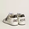 Ball Star voor heren van nappaleer met leren ster en metallic leren hielstuk