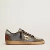 Ball Star voor heren van nubuck en suède met gouden metallic ster
