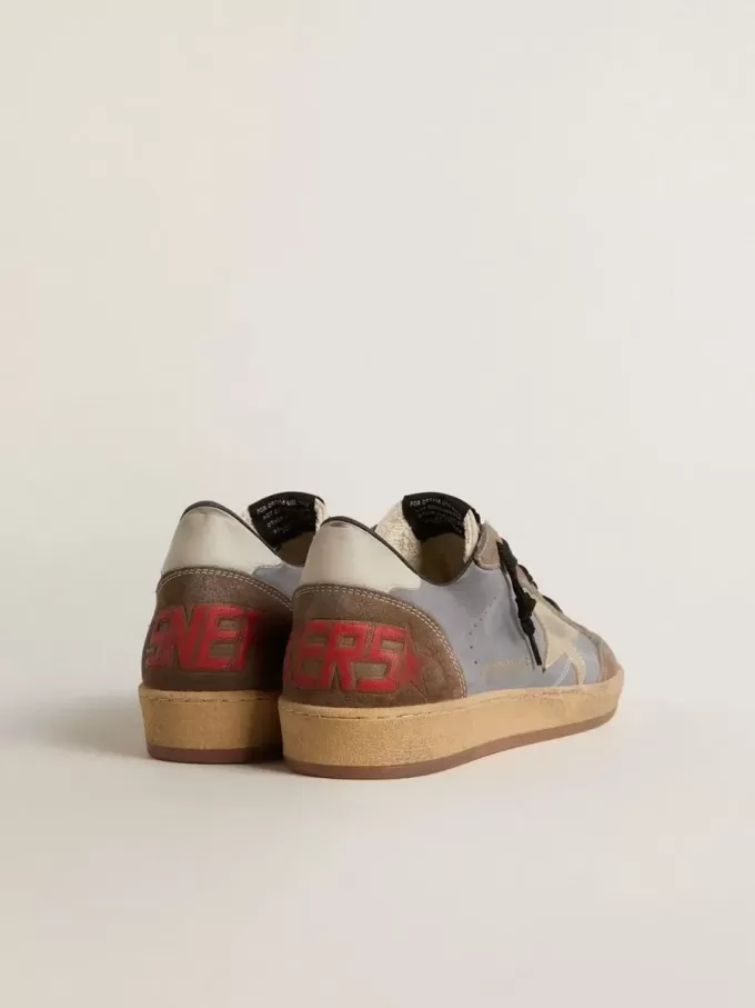 Ball Star voor heren van nubuck en suède met gouden metallic ster