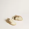 Ball Star Young in glitter en nappa met leren ster en hielstuk