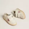 Ball Star Young in nappa met perzikroze glitterster en hielstuk