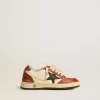 Ball Star Young in nappa met zwarte ster en rode leren inzetstukken