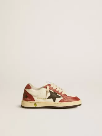 Ball Star Young in nappa met zwarte ster en rode leren inzetstukken