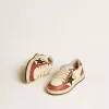 Ball Star Young in nappa met zwarte ster en rode leren inzetstukken