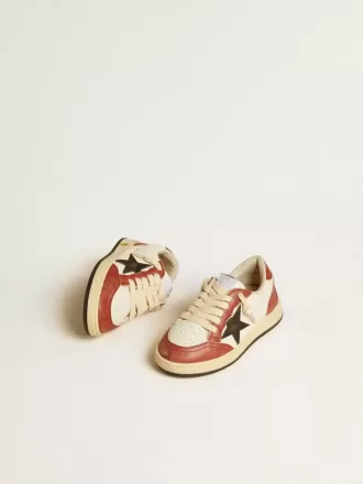 Ball Star Young in nappa met zwarte ster en rode leren inzetstukken