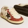 Ball Star Young in nappa met zwarte ster en rode leren inzetstukken