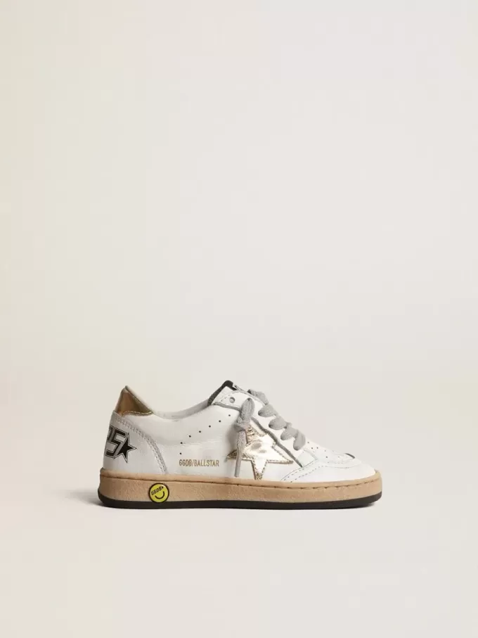 Ball Star Young met gouden metallic leren ster en hielstuk