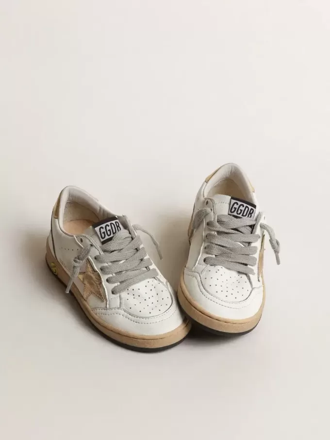 Ball Star Young met gouden metallic leren ster en hielstuk