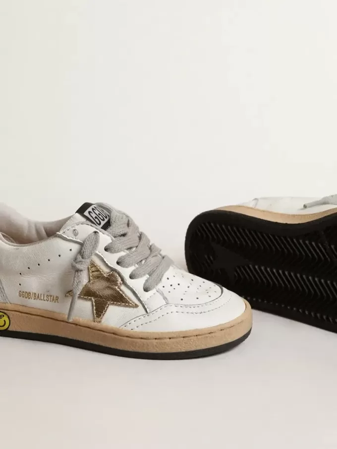 Ball Star Young met gouden metallic leren ster en hielstuk