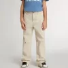 Beige chino broek voor kinderen met veelkleurige spatten