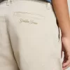 Beige chino broek voor kinderen met veelkleurige spatten
