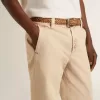 Beige chino voor heren met een doorleefde look