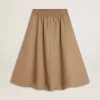 Beige cirkelrok voor dames