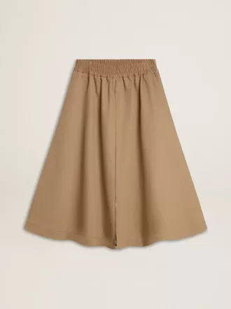 Beige cirkelrok voor dames