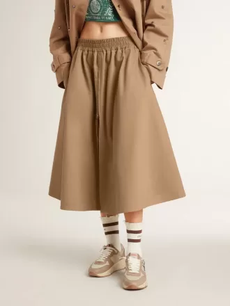 Beige cirkelrok voor dames