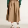 Beige cirkelrok voor dames